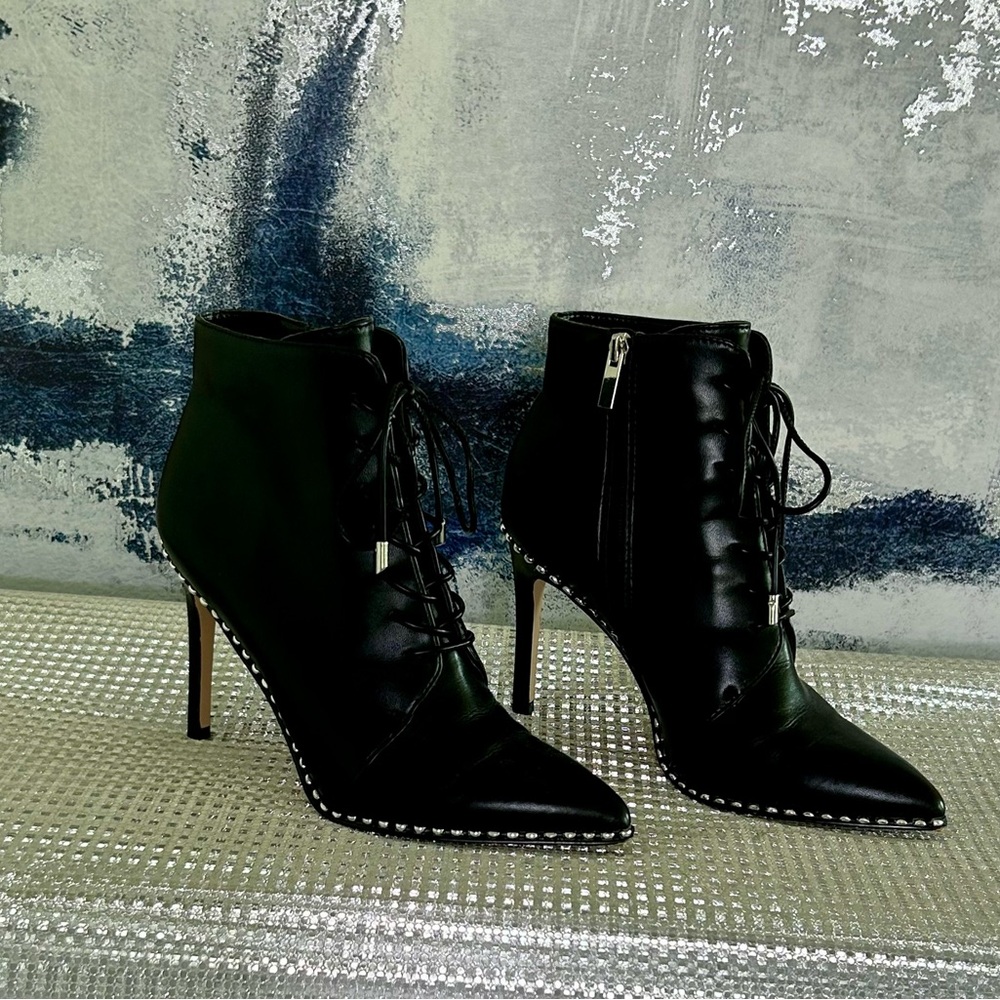 BCBGeneration Black Haxah Heel Booties